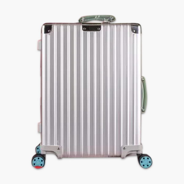 商品Alt模板：日默瓦/Rimowa 旅行箱，全​铝​镁‎合金，经典款​的新版‎本，彩色皮质把手，购买就送透明套，4个轮子，2个手把，绑带，想怎么换就怎么换，永远是街头机场最靓的你 - xtest