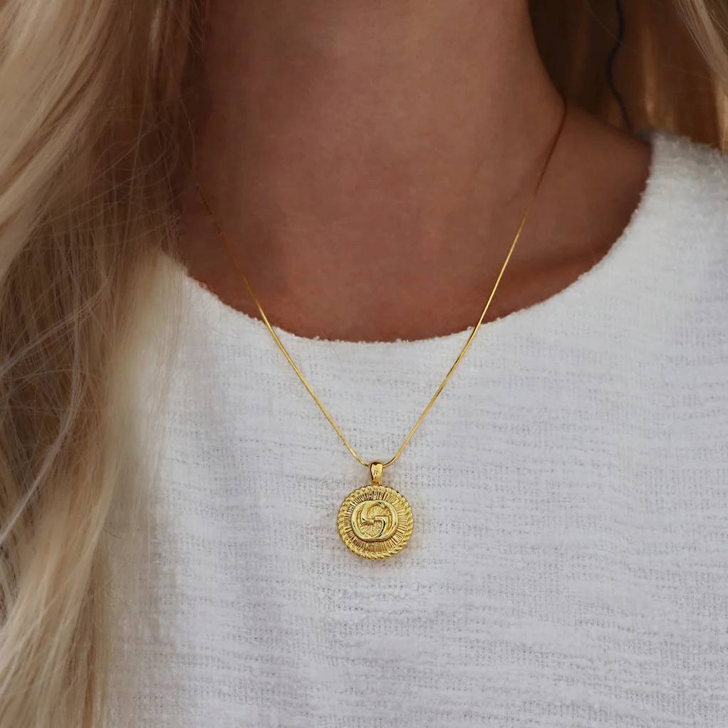 商品Alt模板：GG Gold Button Necklace - xtest